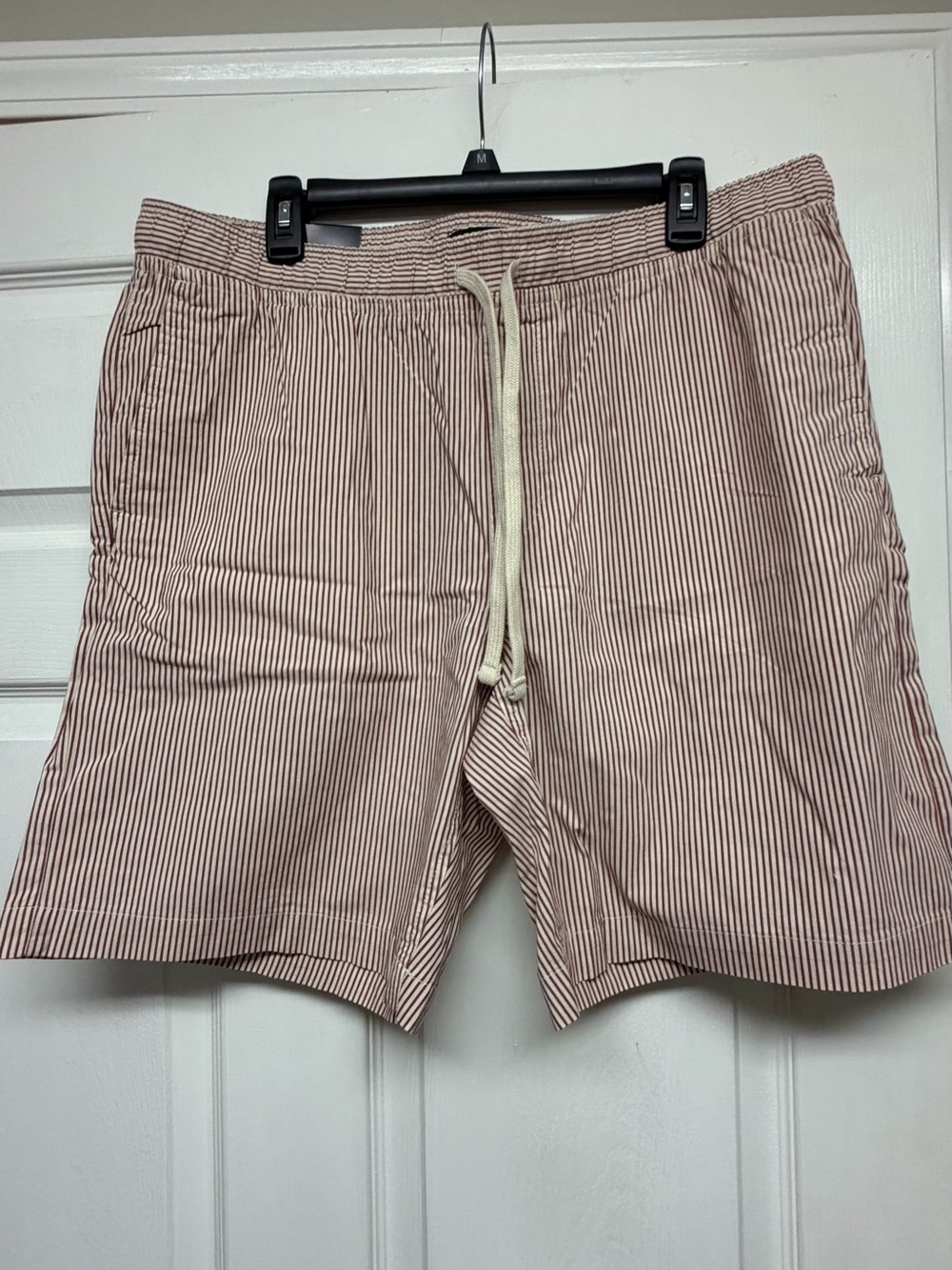 Banana Republic Red and White Striped Deck Shorts